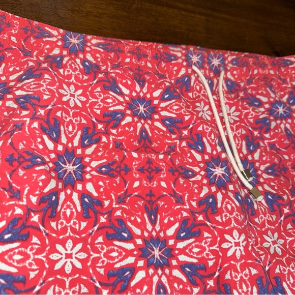 J McLaughlin Men’s Swim Trunks Orange Blue Kaleidoscope w/ 6” Inseam Size Medium - Picture 3 of 9